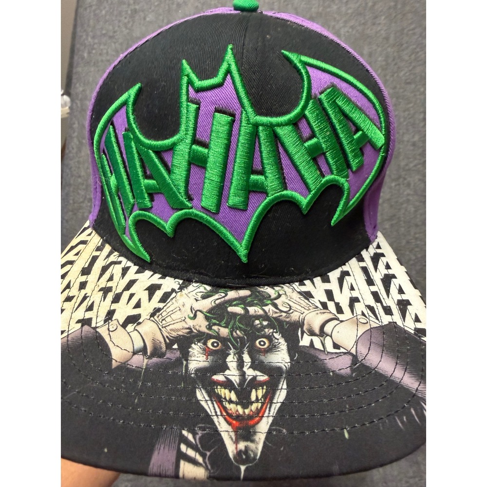 DC Comics Joker Batman HAHAHA Snapback Hat Purple Black Green Flat Brim Cap